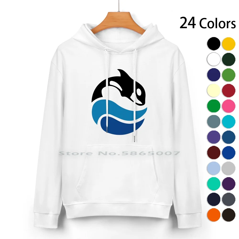 Vintage Seaworld Logo Cotton Hoodie Sweater 24 Colors Logo Killer Whale Orca Seaworld Vintage 90s 80s 70s Dolphin Shamu Zoo