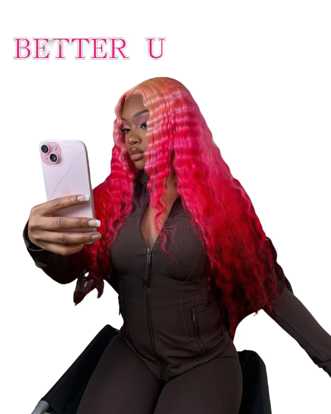 250% 딥 웨이브 인모 가발 옴브레 핑크 13x4 레이스 프론트 가발 프리플러킹 컬러드 13x6 인모 레이스 프론탈 가발 여성용