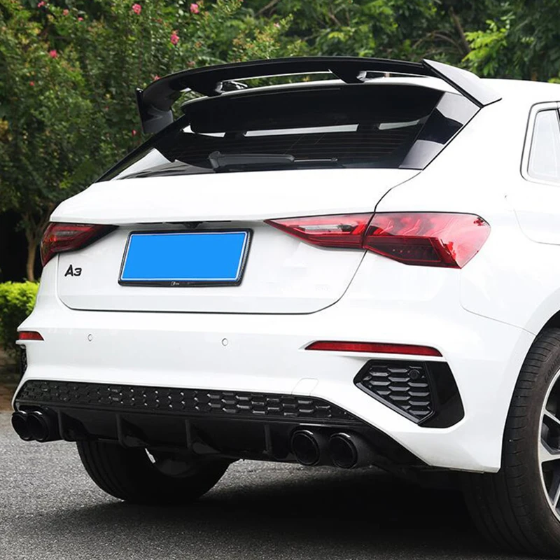 For Audi A3 Q3 Hatchback Roof NEW Spoiler WING ABS Material Rear Window Lip Tail Refit Body Kit Universal Accessories