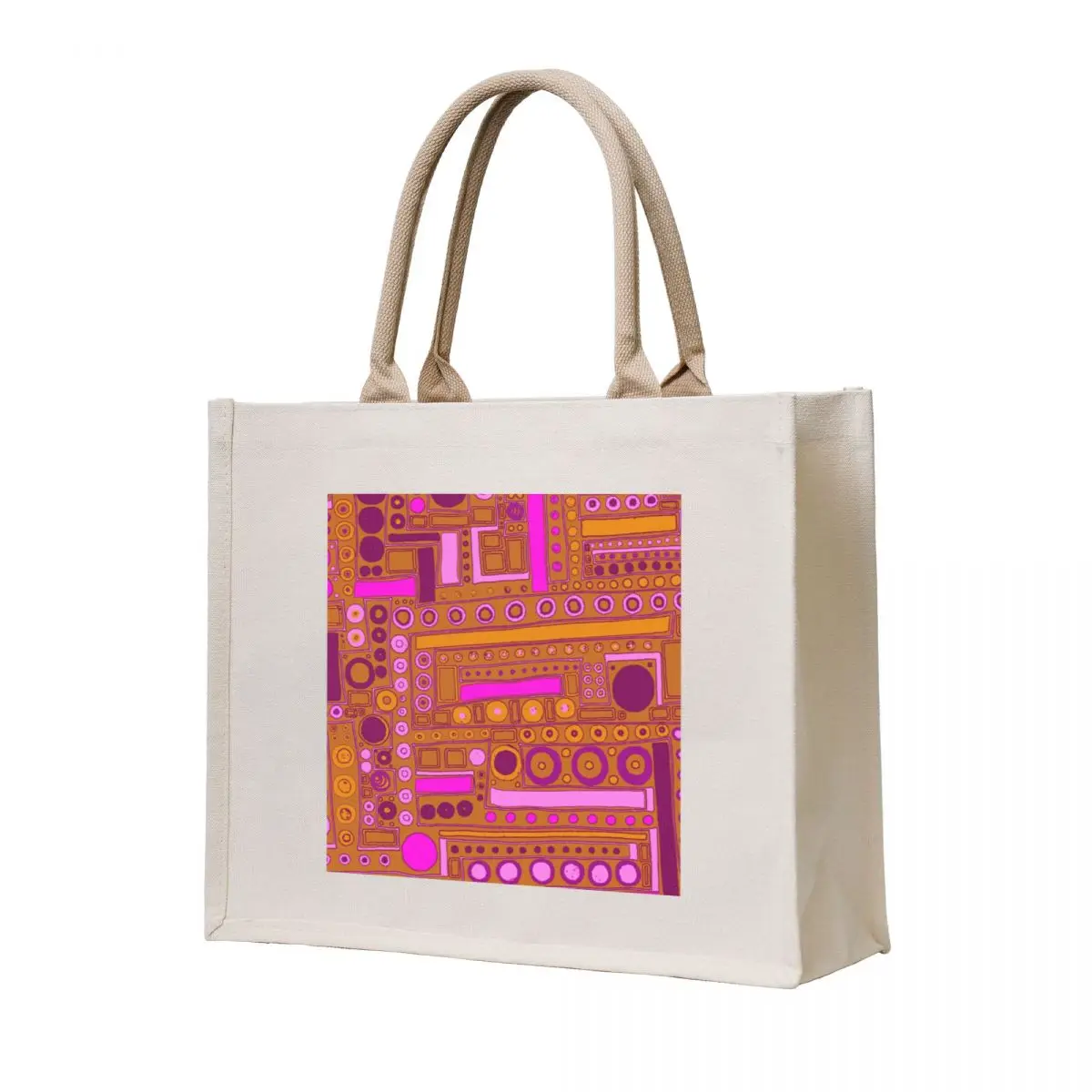 

Pink, Purple, Yellow, and Orange Maze Tote Bag Canvas bag Women's shopping bag Lady bags tote