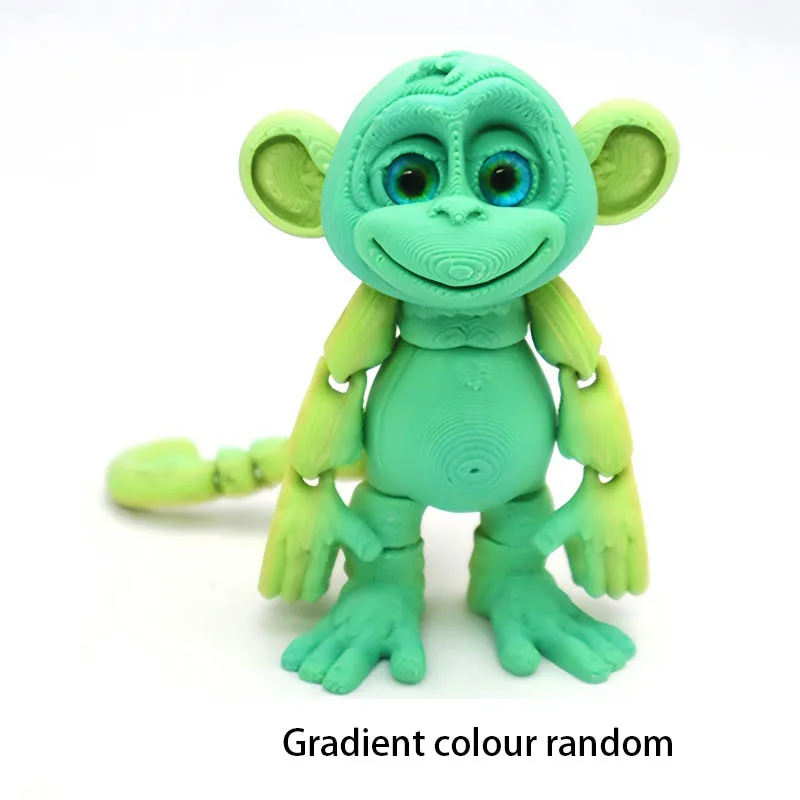 Stampa 3D Scimmia Artigianato Figura Multi-giunto Mobile Divertente Astratto Per La Decorazione Della Scrivania di Casa Statua Animali Regalo Unico Per Bambini