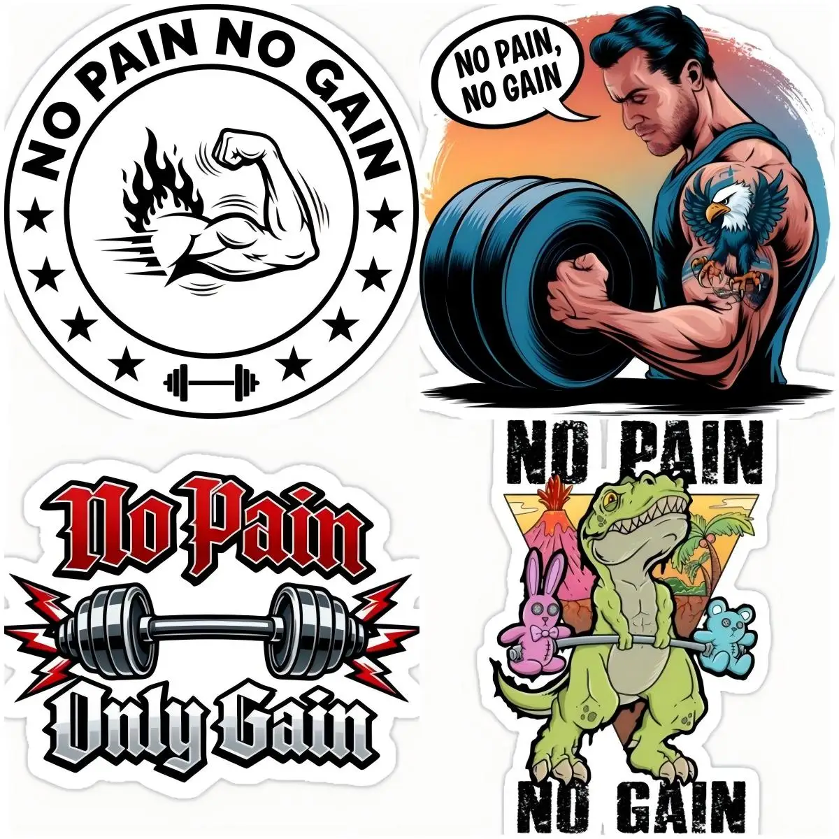 

NO PAIN NO GAIN Car Sticker Classic Fashion Decorative Motorcycle Waterproof Car Accessories