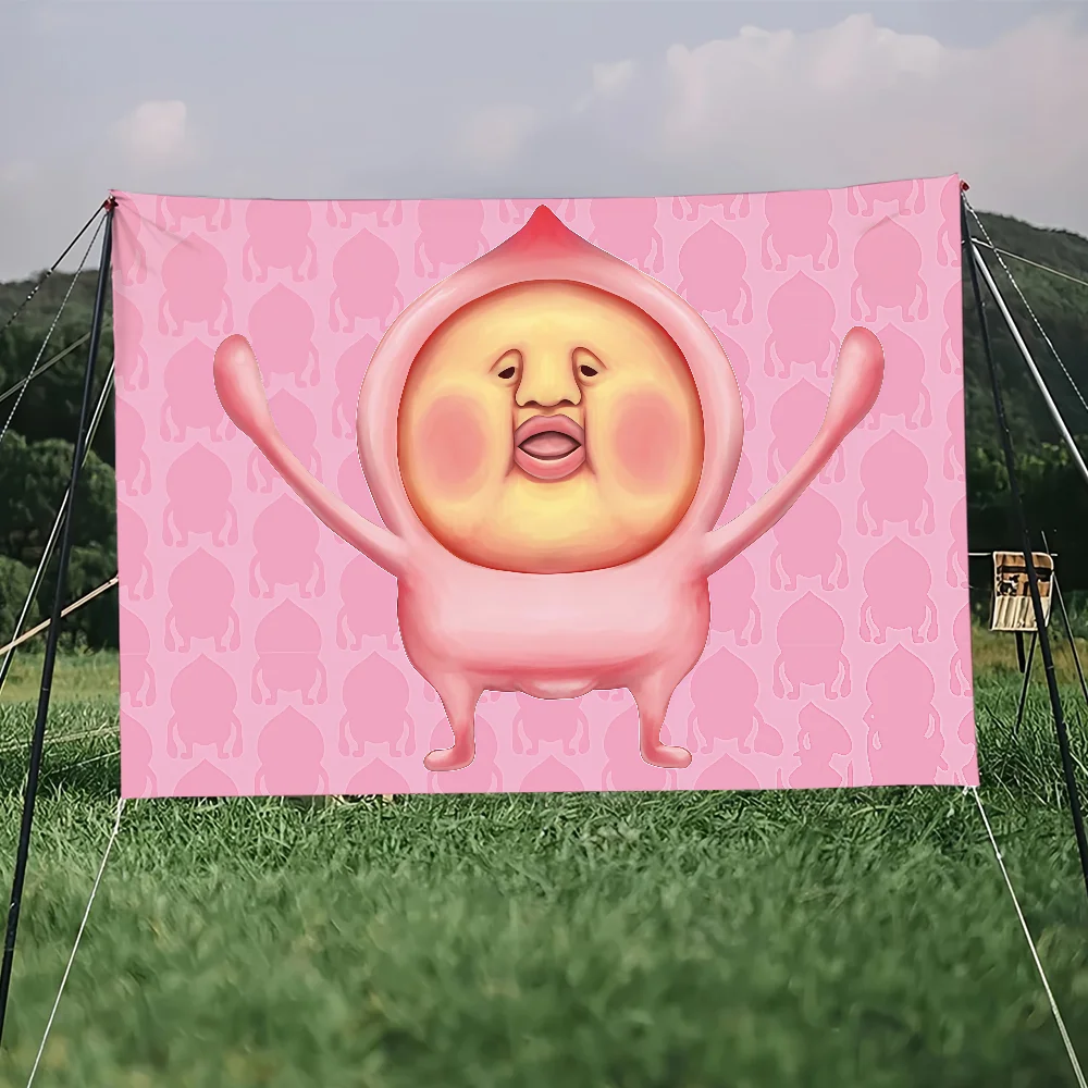 Flag Cute Art Sci Fi Kobito Room Home Decor Cartoon Wall Mount Home Decor Zukan Banner