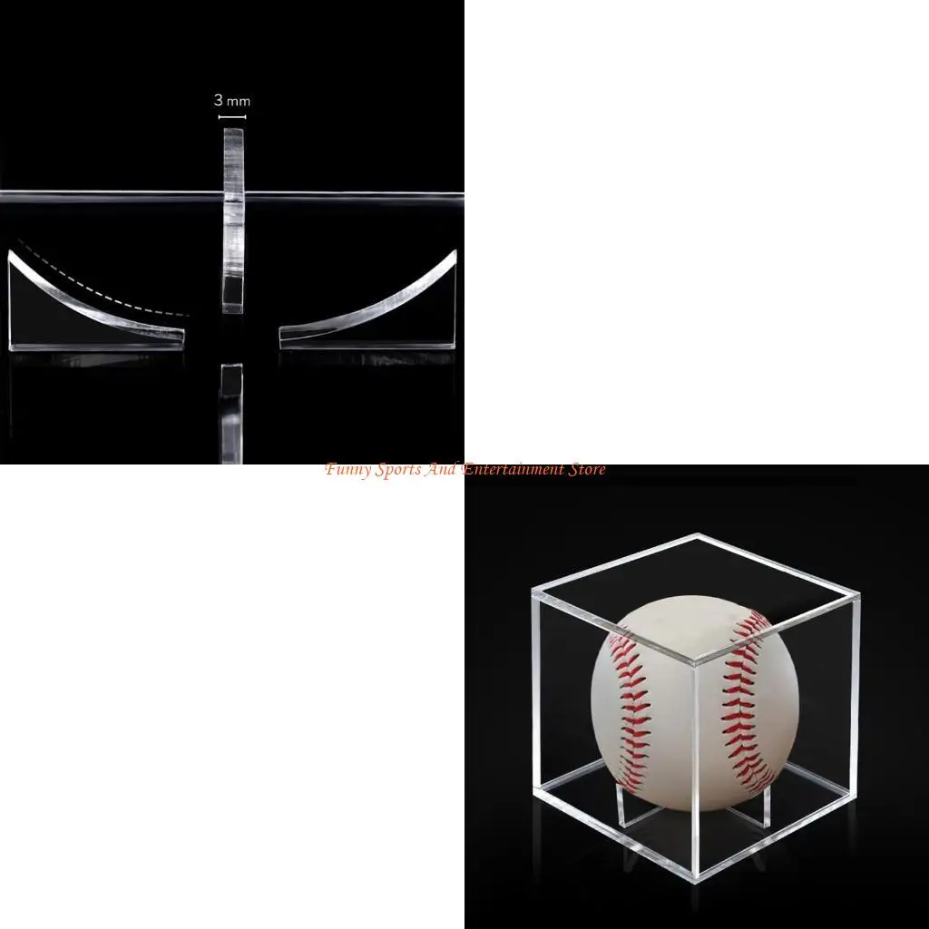 

C4DE Прочный квадратный бейсбольный бокс для спортивных товаров, протектор мяча для автографа
