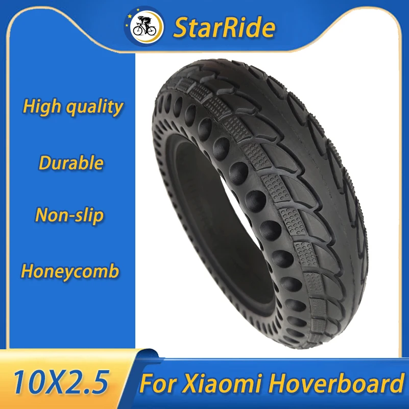 10X2 50 10X2.50 Honeycomb Solid Tire for Xiaomi Hoverboard Compatible with 70/65-6.5 10X2.70-6.5 255X70 Electric Scooter Tyres