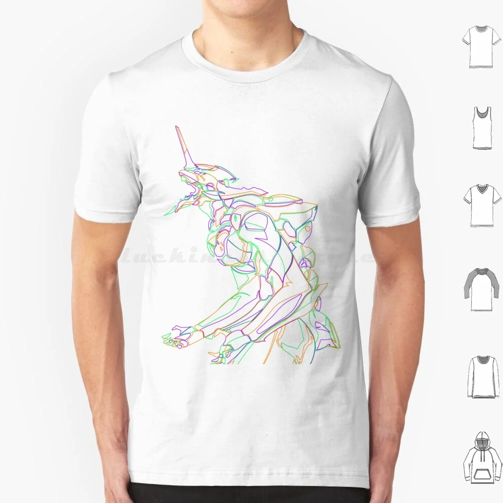 Eva Unit 01 Neon Outline ( White Variant ) T Shirt Men Women Kids 6xl Eva Eva 01 Unit 01 Neon