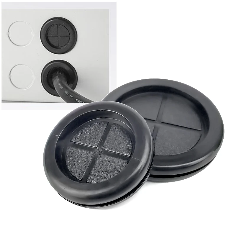 

10pcs Rubber Hole Plug 12-110mm PVC Sealing Plug Dustproof Double-sided Protection Ring 16mm 20mm 25mm Box Seal Plug