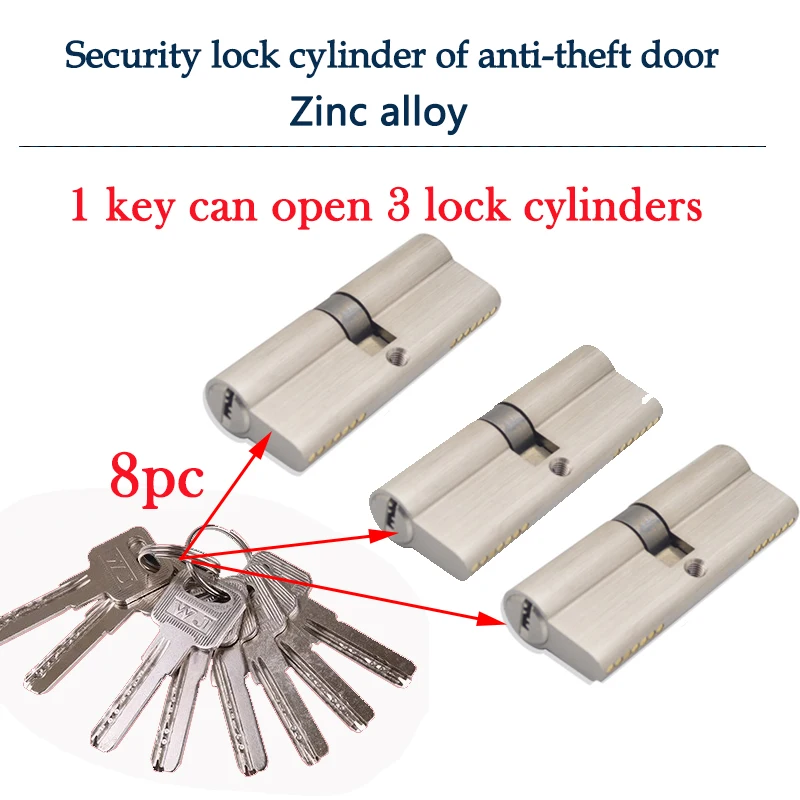 cilindros multiplos do fechamento para a seguranca da porta botao da liga do zinco uma chave abre fechamento multiplo interruptor 3ach outro 70 mm 80 mm 01