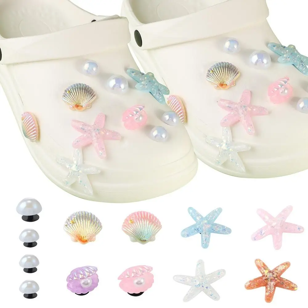 

12/14/15Pcs DIY Charms for Bogg Bag Accessories Handbag Starfish Shell Accessories for Bogg Bag for Bogg Bag/Beach Bag