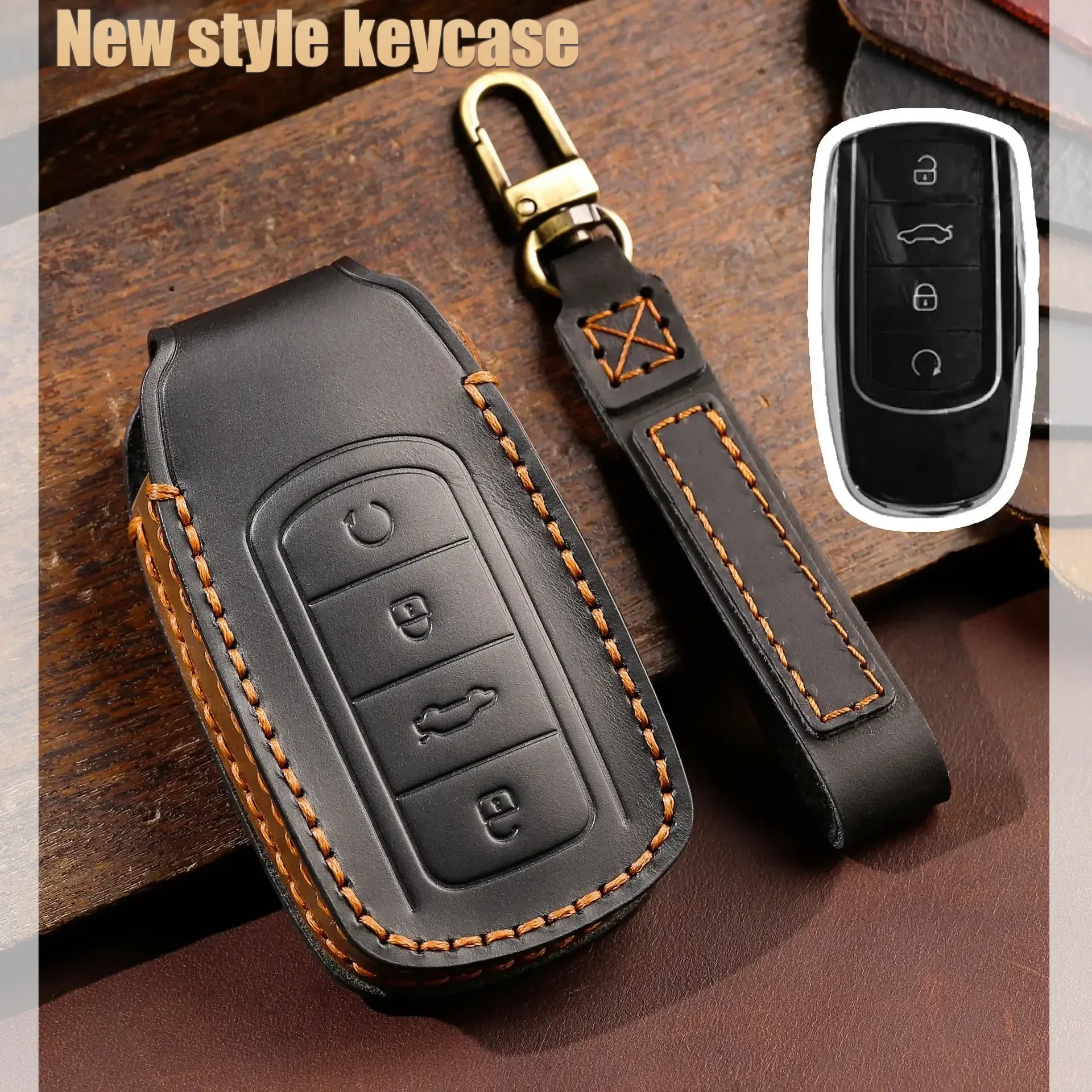 

For 2021 Chery Tiggo 8 Pro Tiggo 8plus New 5 Plus 7pro Omoda Leather Car Key Case Cover Car Accessories