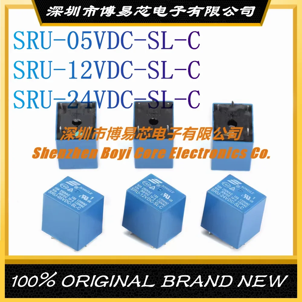 SRU-05V 12V 24VDC-SL-C 5 Feet 10A 22F Songle Relay