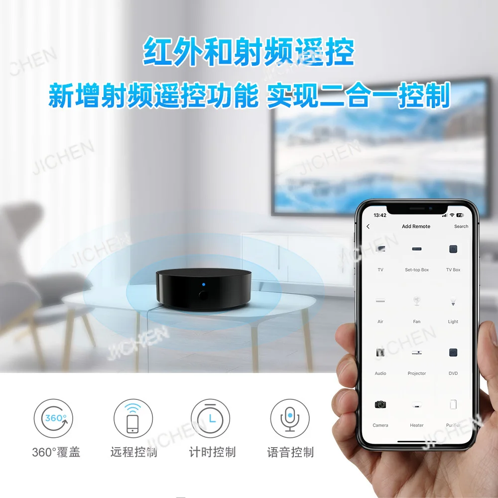 Intelligente Infrarot-Fernbedienung mit Radiofrequenz-Lern-Klimaanlagen-Controller, APP-Sprache, universelle Fernbedienung