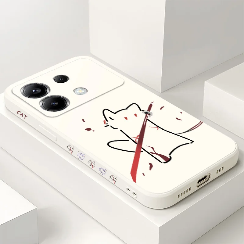 

Martial Arts Cat Phone Case For Xiaomi Poco F7 X7 X6 F6 M6 M5 M5S F5 X5 F4 X4 M4 F3 M3 X3 Pro 4G 5G GT Silicone Cover
