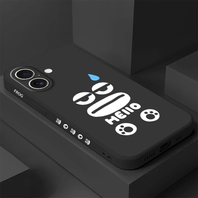

Silent Frog Phone Case For iPhone 16 16e 15 14 13 12 11 X XR XS Plus Pro Max Mini Silicone Cover