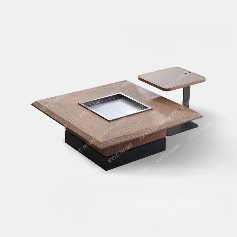 Walnut color medieval style new Chinese style living room coffee table new small apartment high-end coffee table