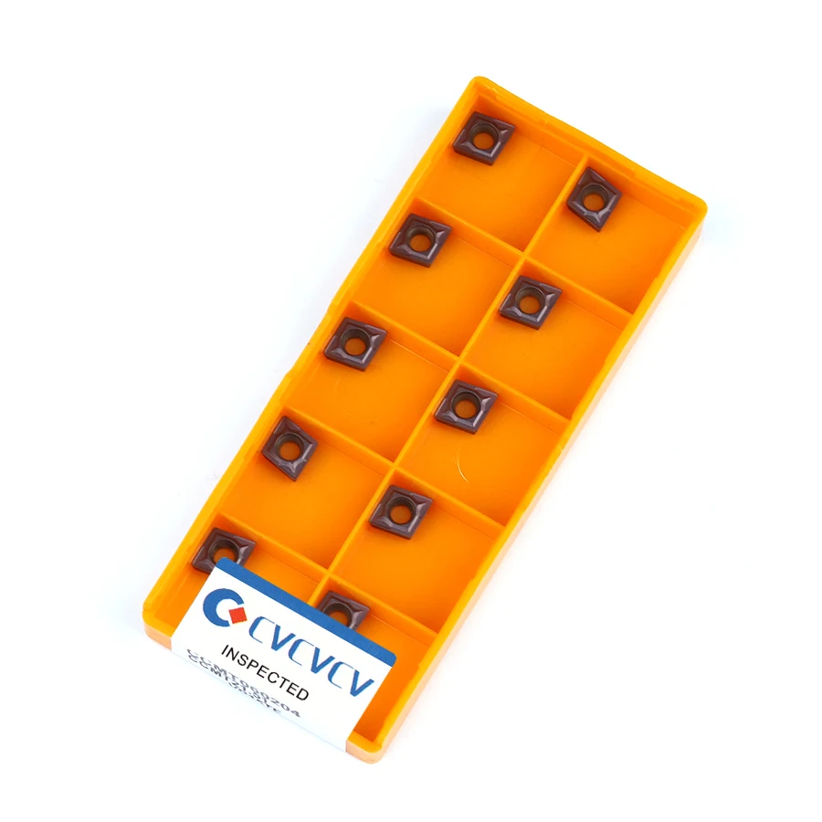 Insertos de torneado serie CCMT CCMT060208 CCMT060204, cuchillas de carburo, máquina cortadora de torno CNC, insertos, piezas de herramientas de torneado interno