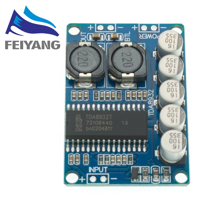 1pcs Digital power amplifier board module 35w mono amplifier module High-power TDA8932 low power consumption