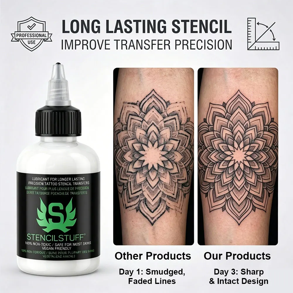 Tattoo Stencil Transfer Gel Professional Long Lasting Clear Formula Precision Stencil Stuff Cream Vegan Safe Tattoo Accessories view 5