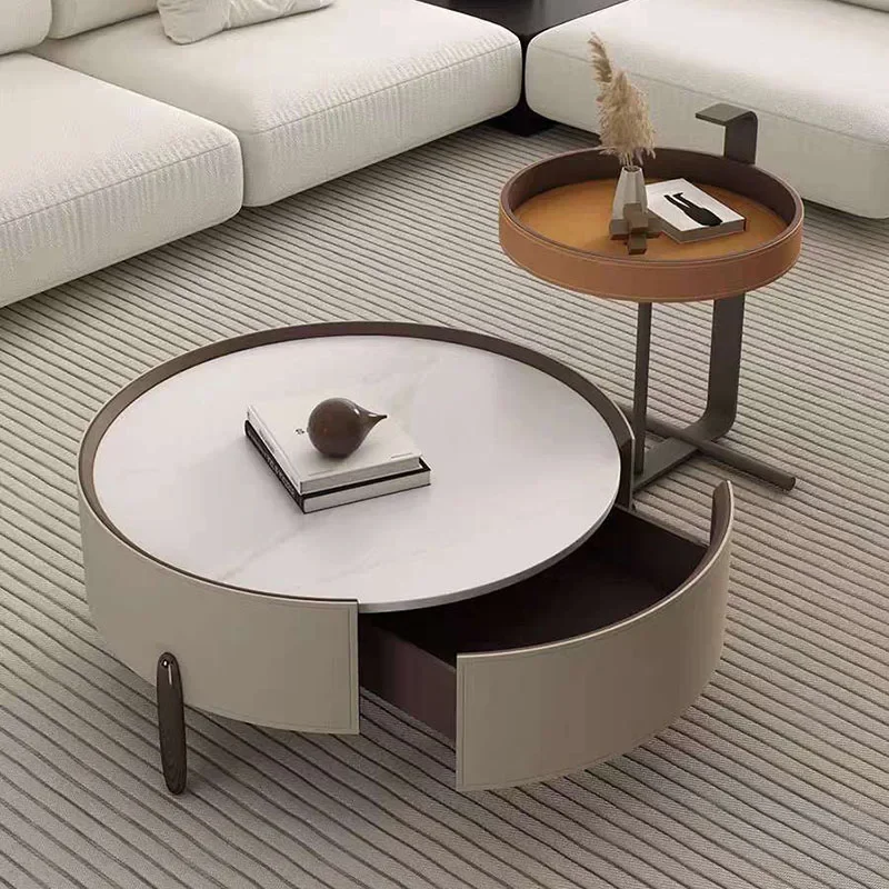 

Designer Modern Coffee Table Living Room Metal Simple Round Small Side Table Nordic White Couchtisch Wohnzimmer Furniture Home