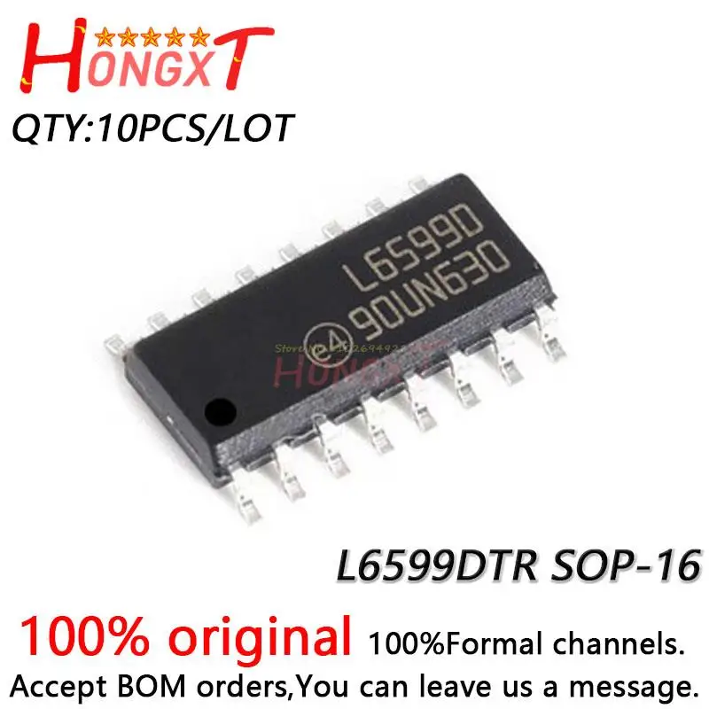 10PCS 100% NEW  L6599DTR L6599D L6599 SOP-16.Chipset