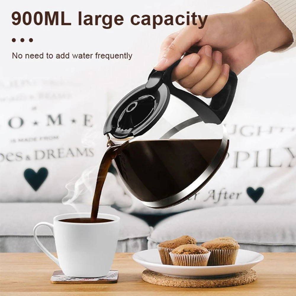 Macchina per caffè americano SK125, pentola antigoccia, riscaldamento rapido da 900 ml, facile da usare, base termostatica, tè domestico