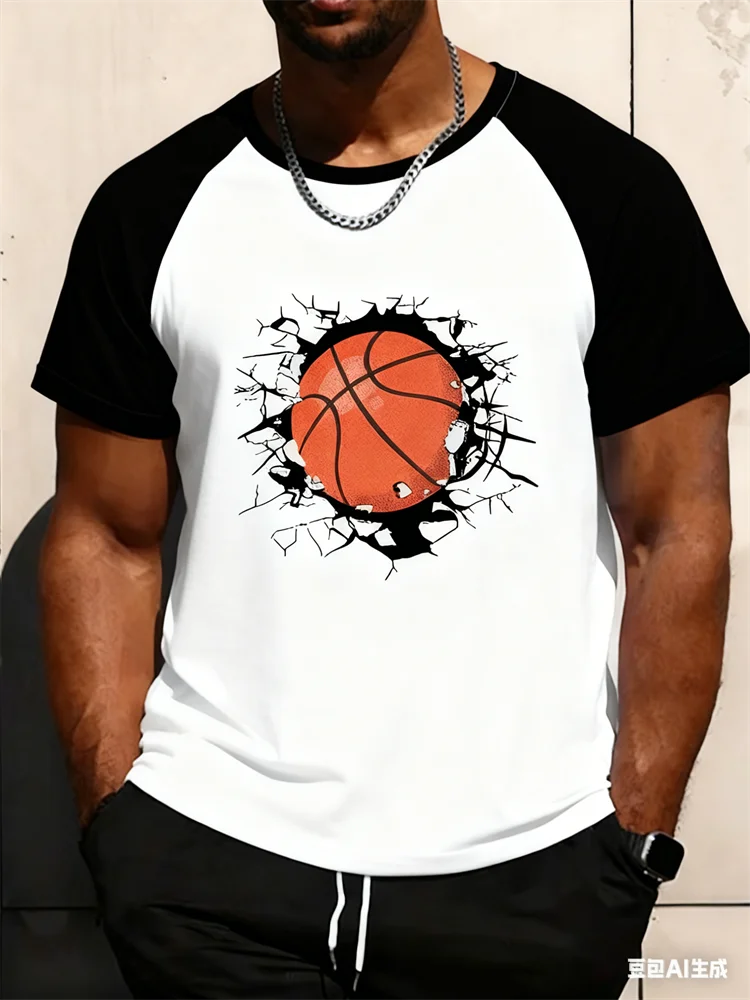 

Men's T-shirt Summer Quick-Drying Mesh Breathable O-neck Short Sleeve Tops Outdoor Basketball Training Fashion Run Men Clothing