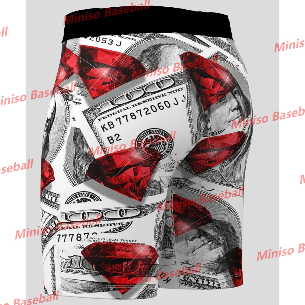 American Red Cash Blue Rose Large US Dollar Banknote 3D Printing 2025 Boxers Underwear Boxer Briefs Adults KID Color Printing