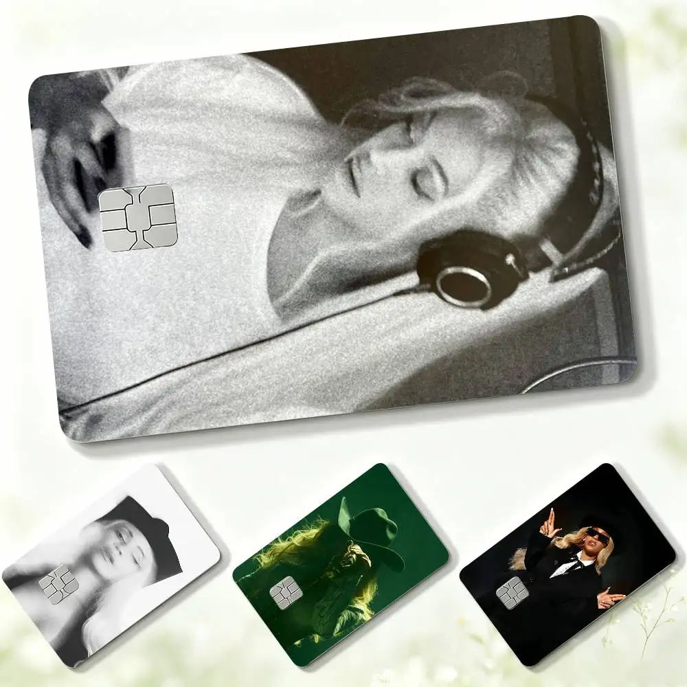 Pop music Superstar B-Beyoncé  Credit Card HD Stickers Game Card Decal Small Chip Waterproof Sticker Gift