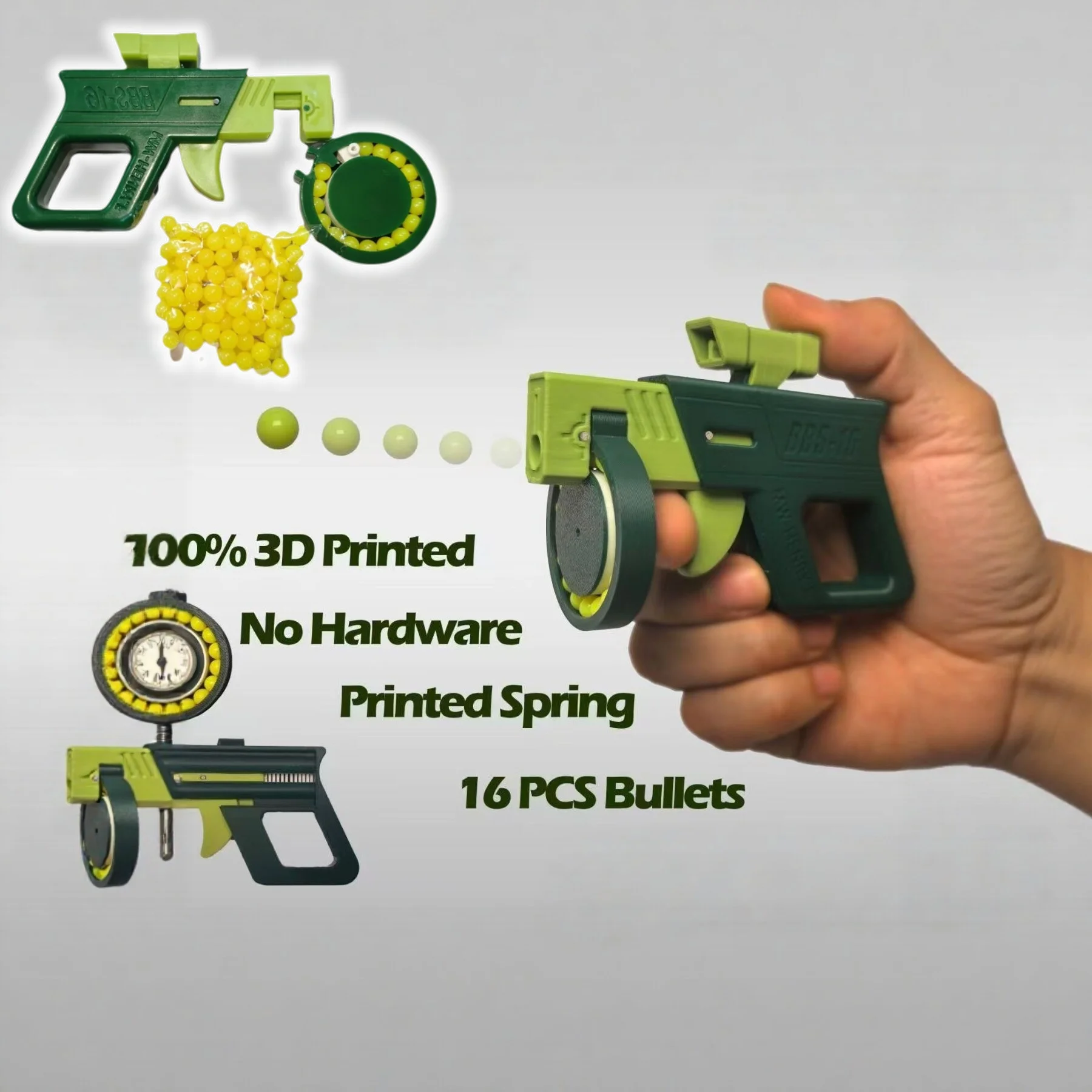 

Plastic Ball Shooting Toy Gun Safe Non Harmful Projectile Fidget Toy for Kids Outdoor Play and Stress Relief Gift