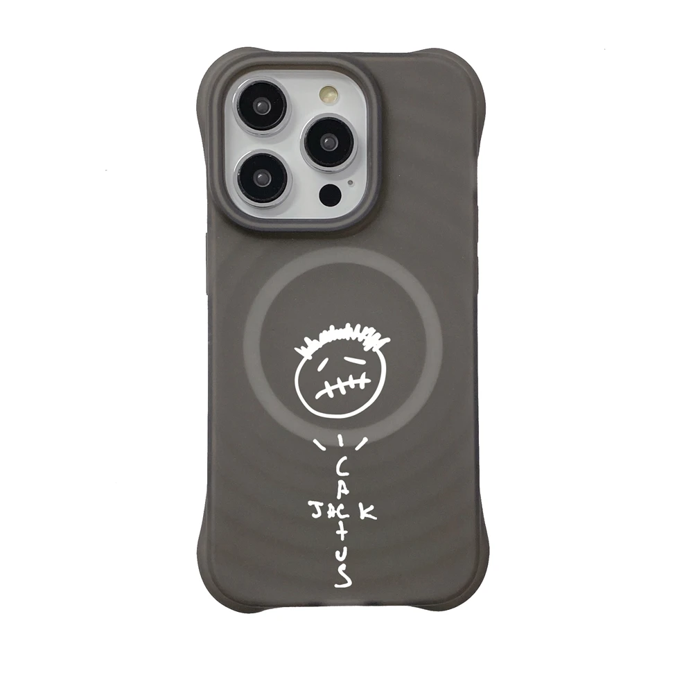 Luxury Travis Cactusjack Liquid silicone Magnetic for Magsafe wireless charge case for iPhone 15 14 13 12 11 14 Pro Max Cover