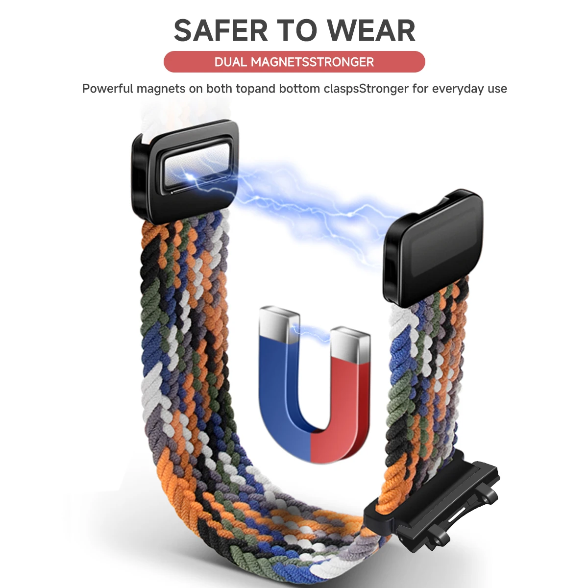 Nylon Braided Loop Strap For Huami Amazfit T-Rex 3 2 Elastic Band Smart Watch Bracelet For Huami Amazfit T-Rex/Pro/2Ultra Correa view 3