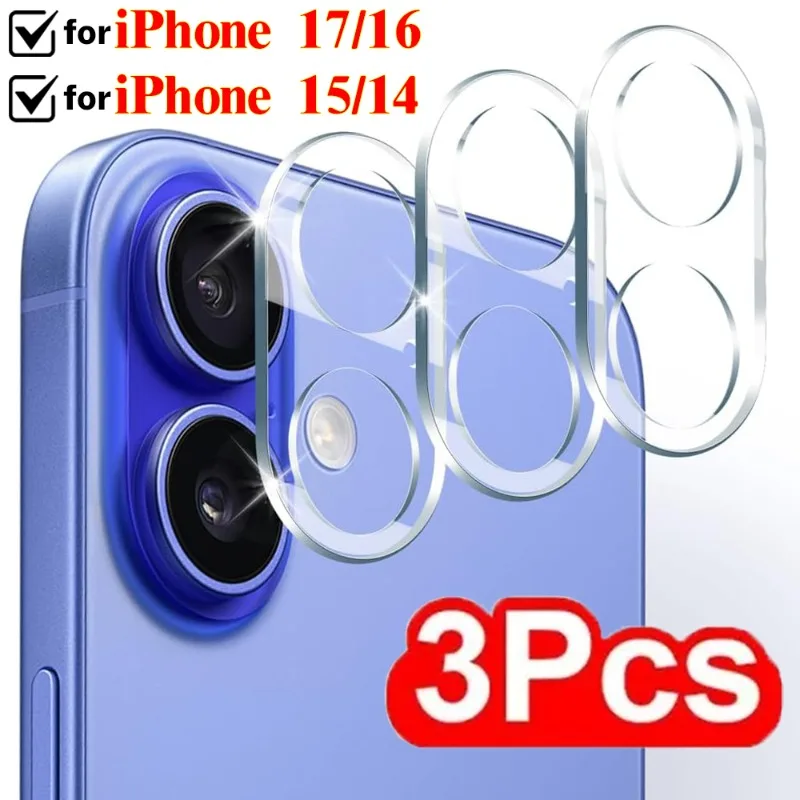 1–3 Stück Kameraobjektiv aus gehärtetem Glas für Apple iPhone 17 16 15 14 13 Pro Max 17 Air Phone Back Lens Displayschutzfolien Abdeckung