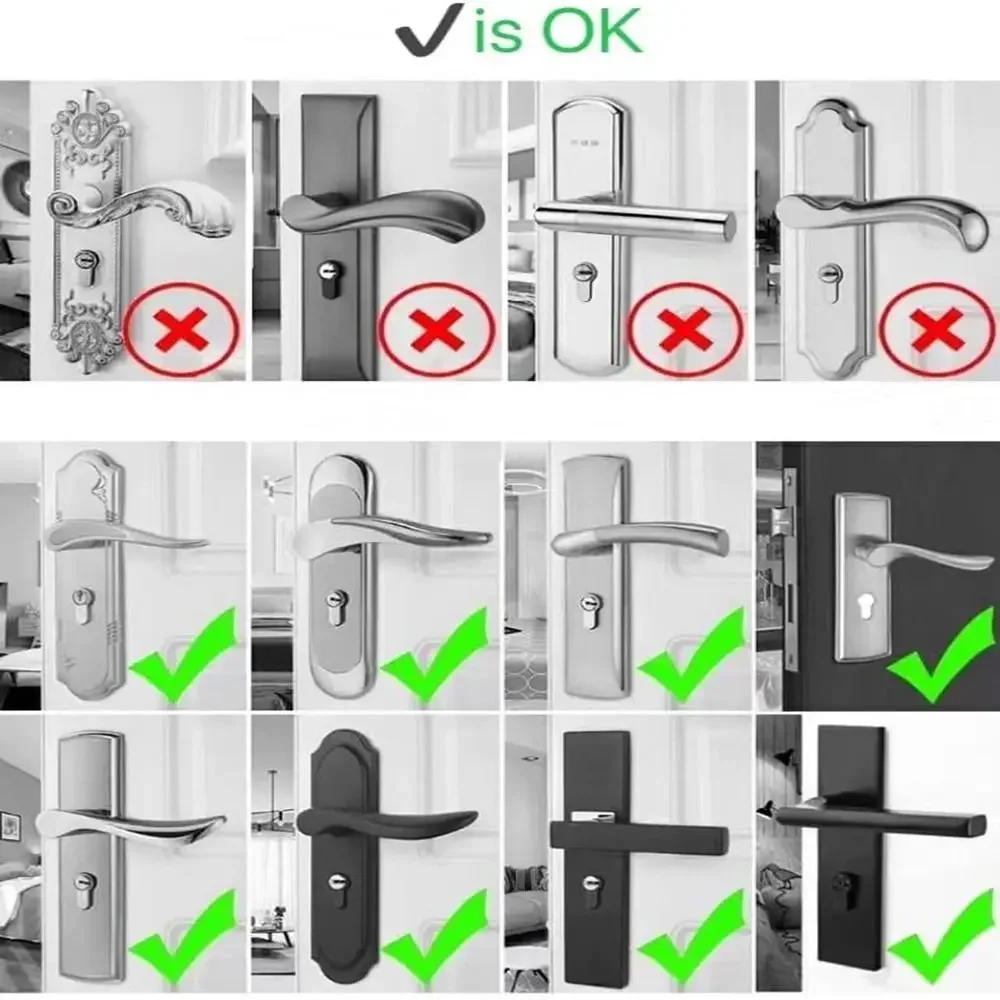 2 SZT. Grube, antystatyczne, antykolizyjne nakładki na klamki do drzwi, silikonowe ochraniacze ścienne, osłony na uchwyty