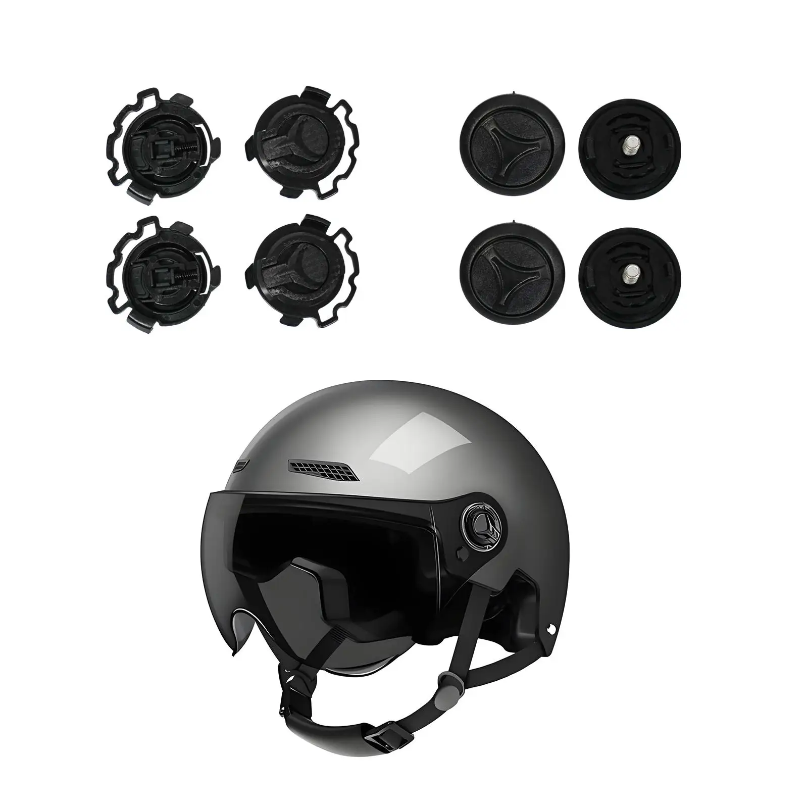 

4x Motorcycle Helmet Lens Base Spare Parts Easy to Install Motorbike Helmets