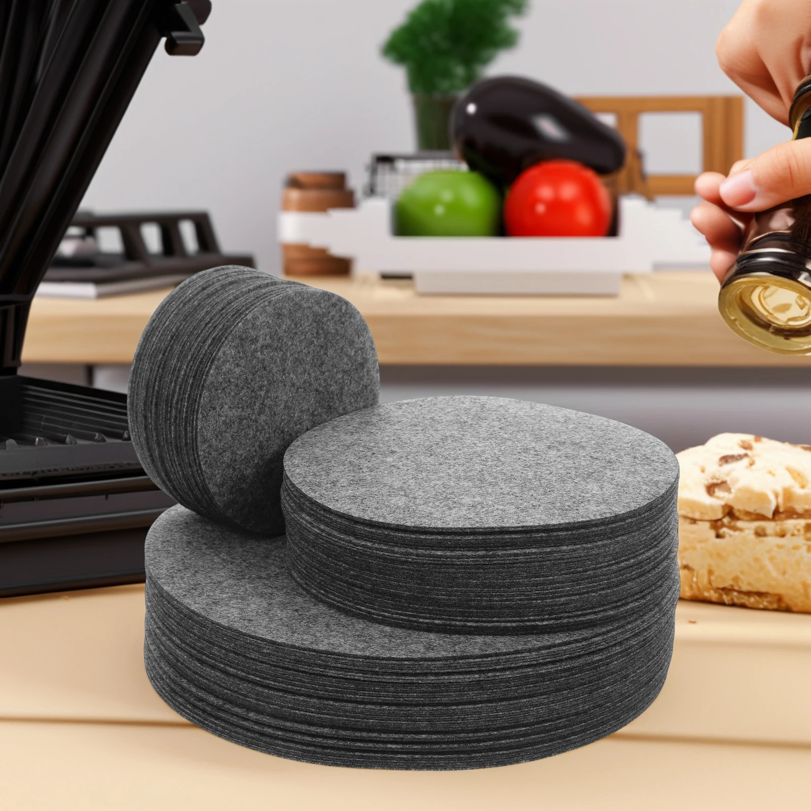 

144pcs Felt Plate Dividers Round Soft Protectors for Stacking Dining Cookware Separators Porcelain Pan Cushion Sheet