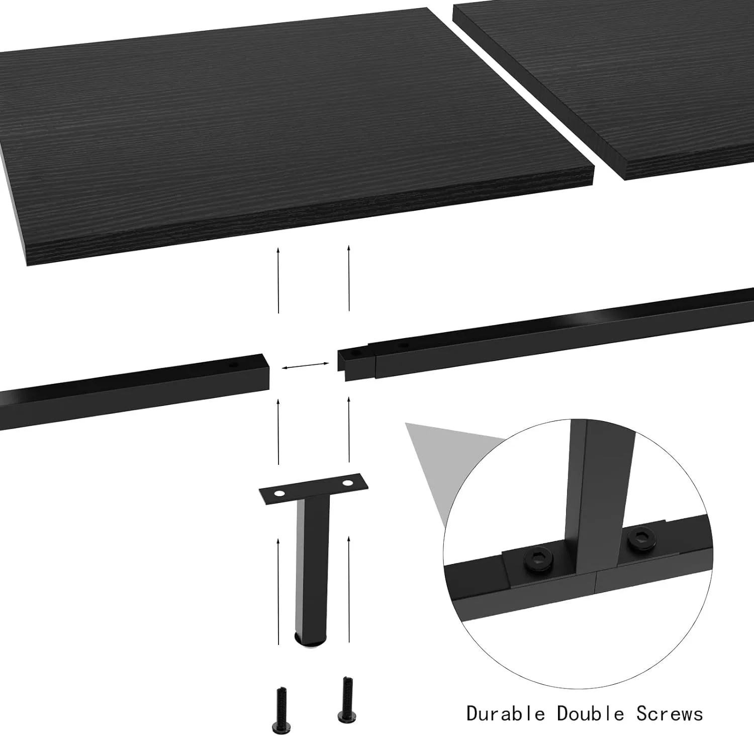 Monitor Stand for 2 Monitors Long Monitor Riser with USB Ports Wood Desktop Computer Riser Monitor Shelf Holder Stand