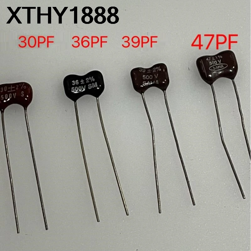 

5 шт. высокоточных конденсаторов из серебряной слюды 30PF 36PF 39PF 43PF 47PF 500V