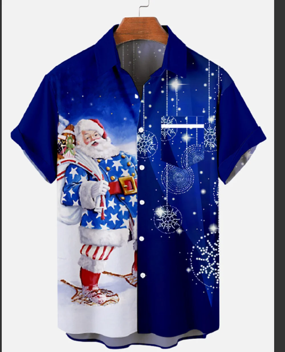 Funny Summer 3D Merry Christmas Printing Men's Shirts & Blouses Gift Reindeer Graphic Shirt Hawaiian Oversized Men Tops