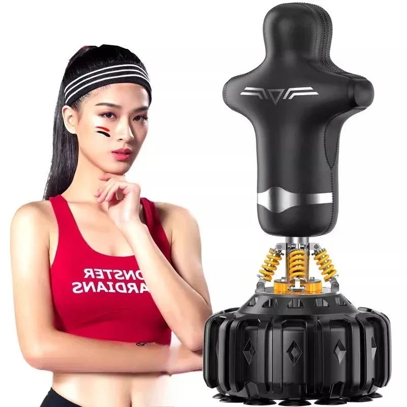 2026Boxing tumbler human-shaped sandbag sandbag vertical Sanda suction cup base can be filled with water and sand and is durable