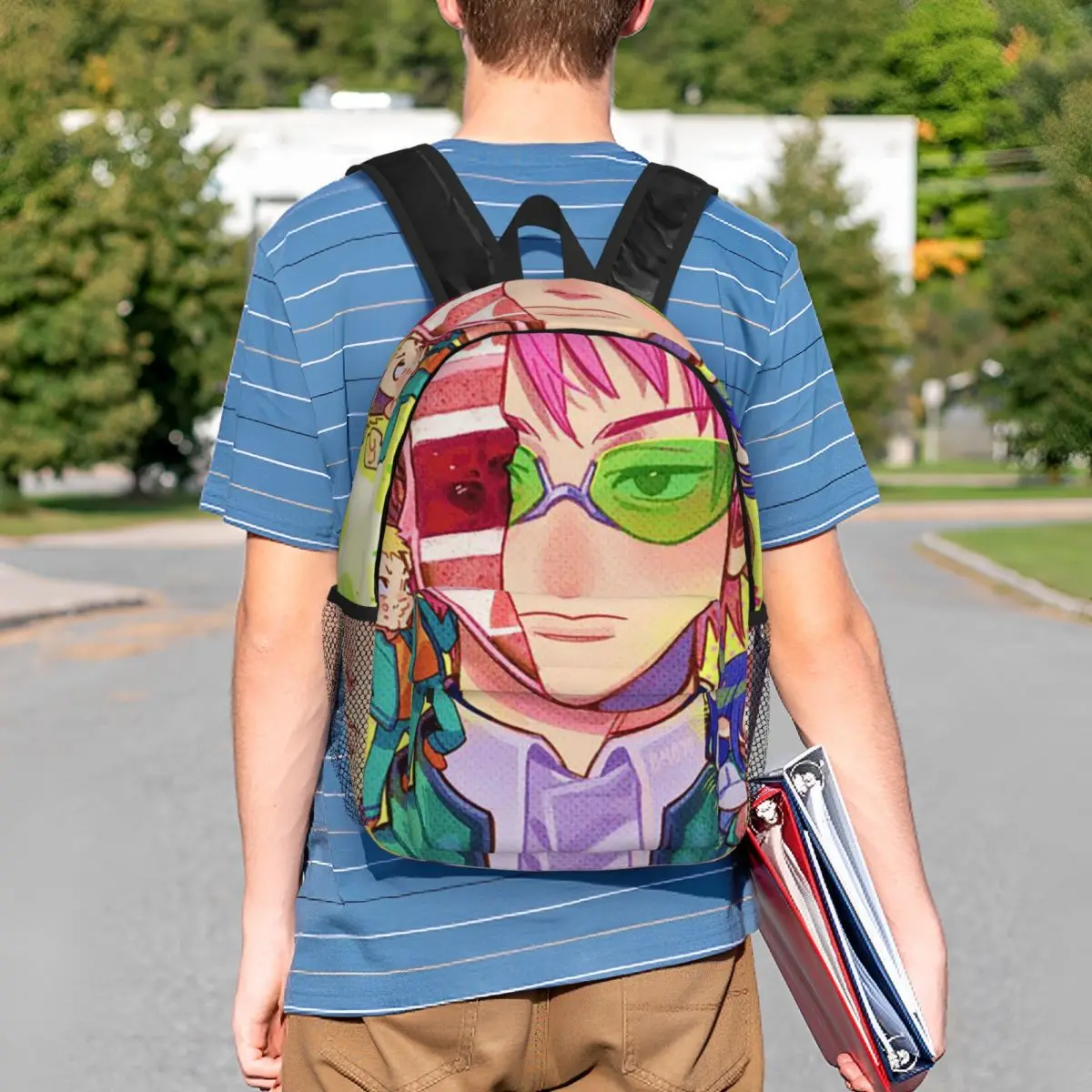 

The Disastrous Life Of Saiki Kusuo Backpack Student BookBag Children School Bag Laptop Shoulder Bags for Men Women