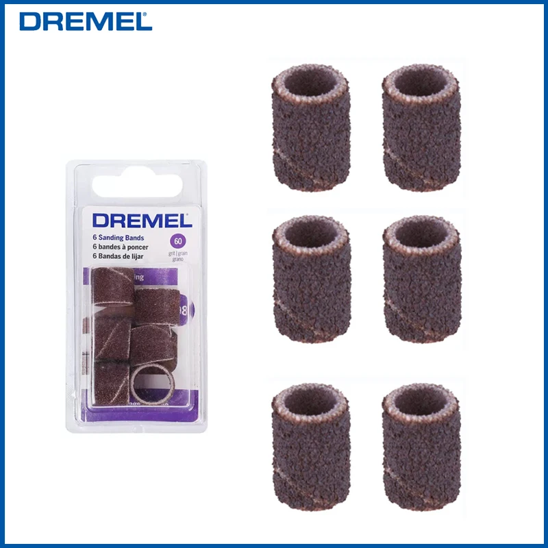 

Dremel 431 60-Grit Sanding Bands 6 PCS Sanding Bands (6,4 MM - Grit 60) For Sanding Shaping Smoothing Wood Plastic Materials