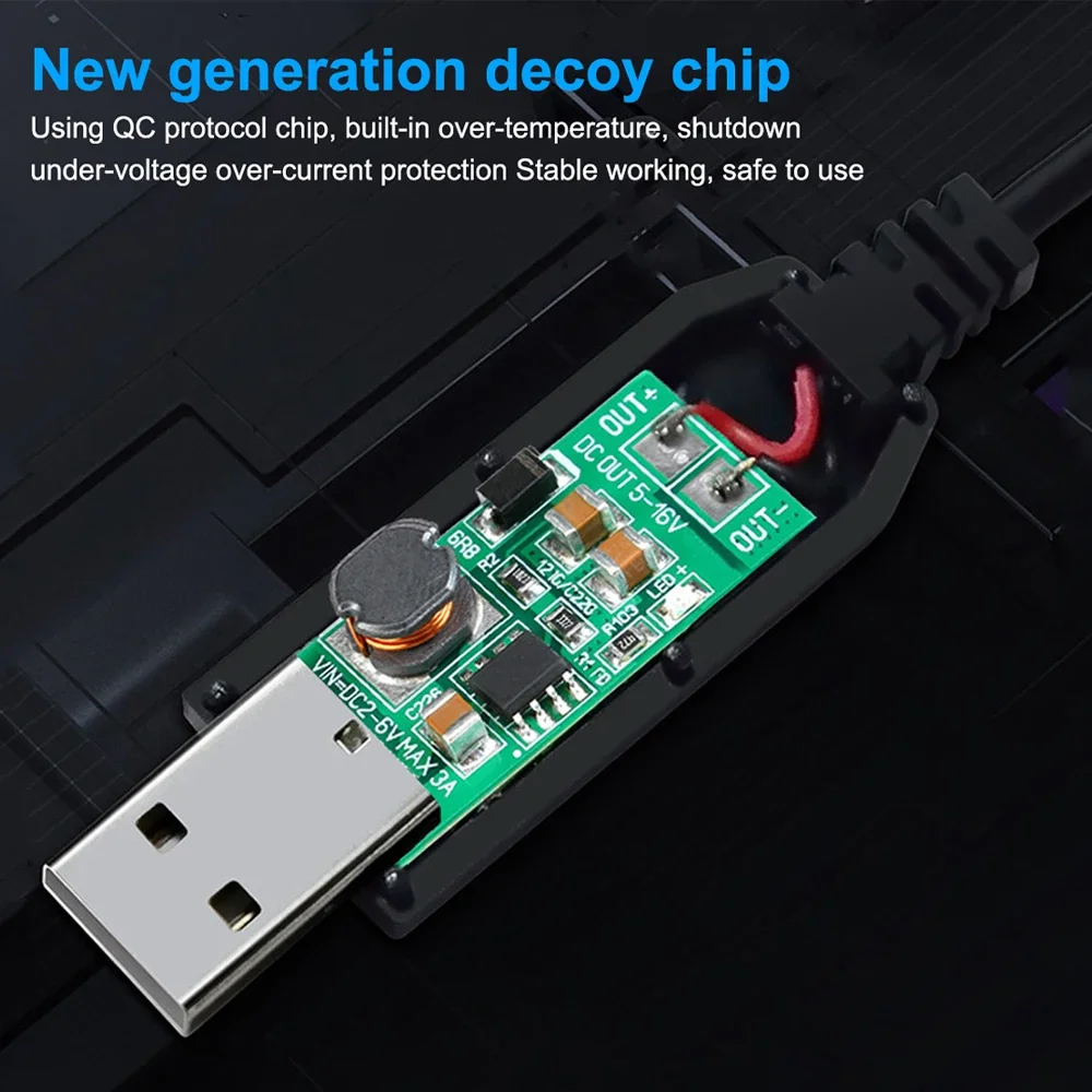 USB to DC Power Cable 5V To 12V Boost Converter 8 Adapters USB to DC Jack Charging Cable for Wifi Router Mini Fan Speaker image 3