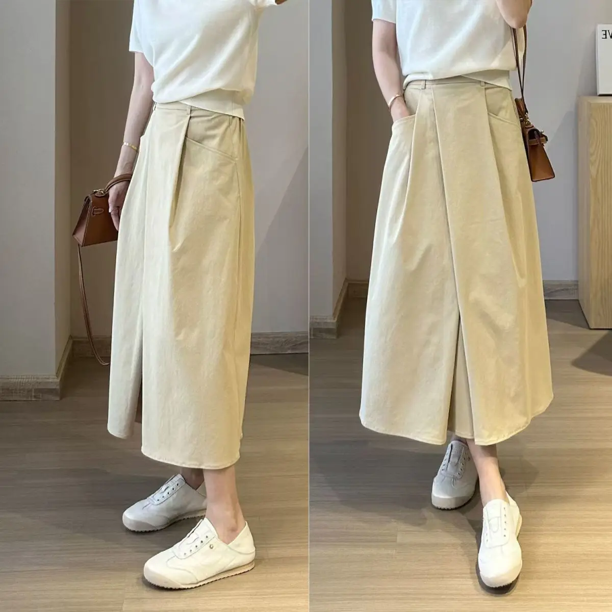 

Элегантная универсальная однотонная юбка, не мнущаяся