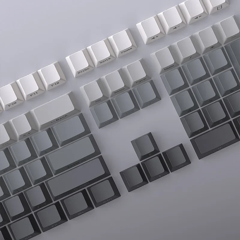

2025 New Polar Day Dust keycaps Aurora Gradient Side-Engraved Illuminated 134-Key Full-Size OEM Height PBT Double-Color Keyboard