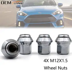 4Pcs Car Alloy Wheel Nuts M12× 1.5 19MM Bolts Lugs Studs Car Lug Nuts Accessories For Ford Focus Transit Streetka MK2 MK3 MK4 ST