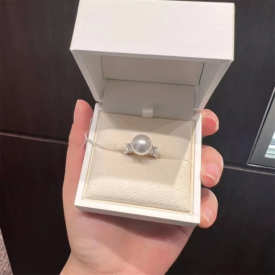 925 Stamped Alloy Gold-Plating Adjustable Pearl Ring Holder DIY Jewelry Findings, Craft Supplies for Handmade Rings No Pearl