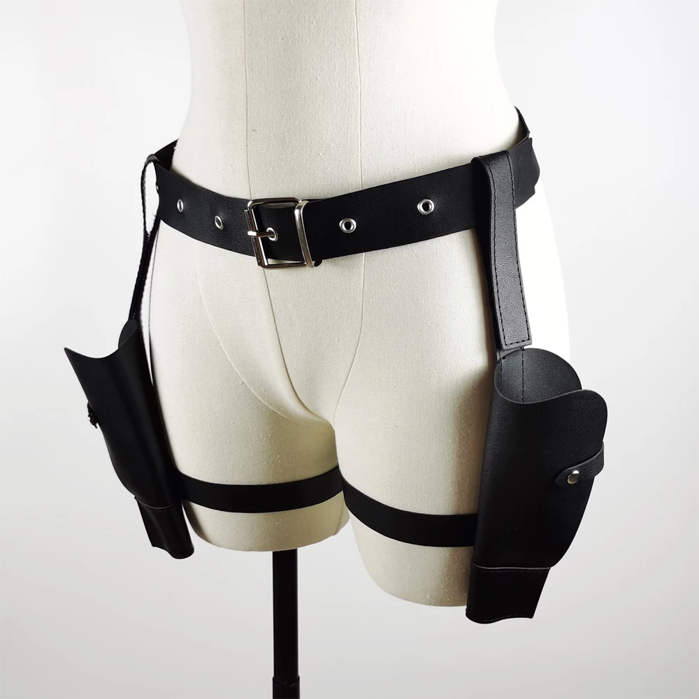 เข็มขัดหนัง PU สไตล์คาวบอยตะวันตก สำหรับตกแต่ง คอสเพลย์ บทบาทสมมติ อุปกรณ์เสริม มีจำหน่ายสำหรับผู้ชายและผู้หญิง