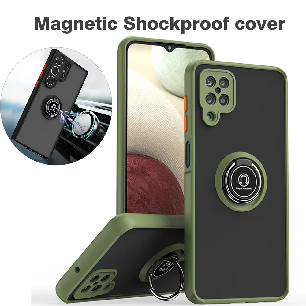 

Magnetic Shockproof Case For Samsung Galaxy A03 A04 A11 A12 A13 A14 A22 A30 A32 A33 A32 A51 A52 A71 A72 Ring Holder Cover