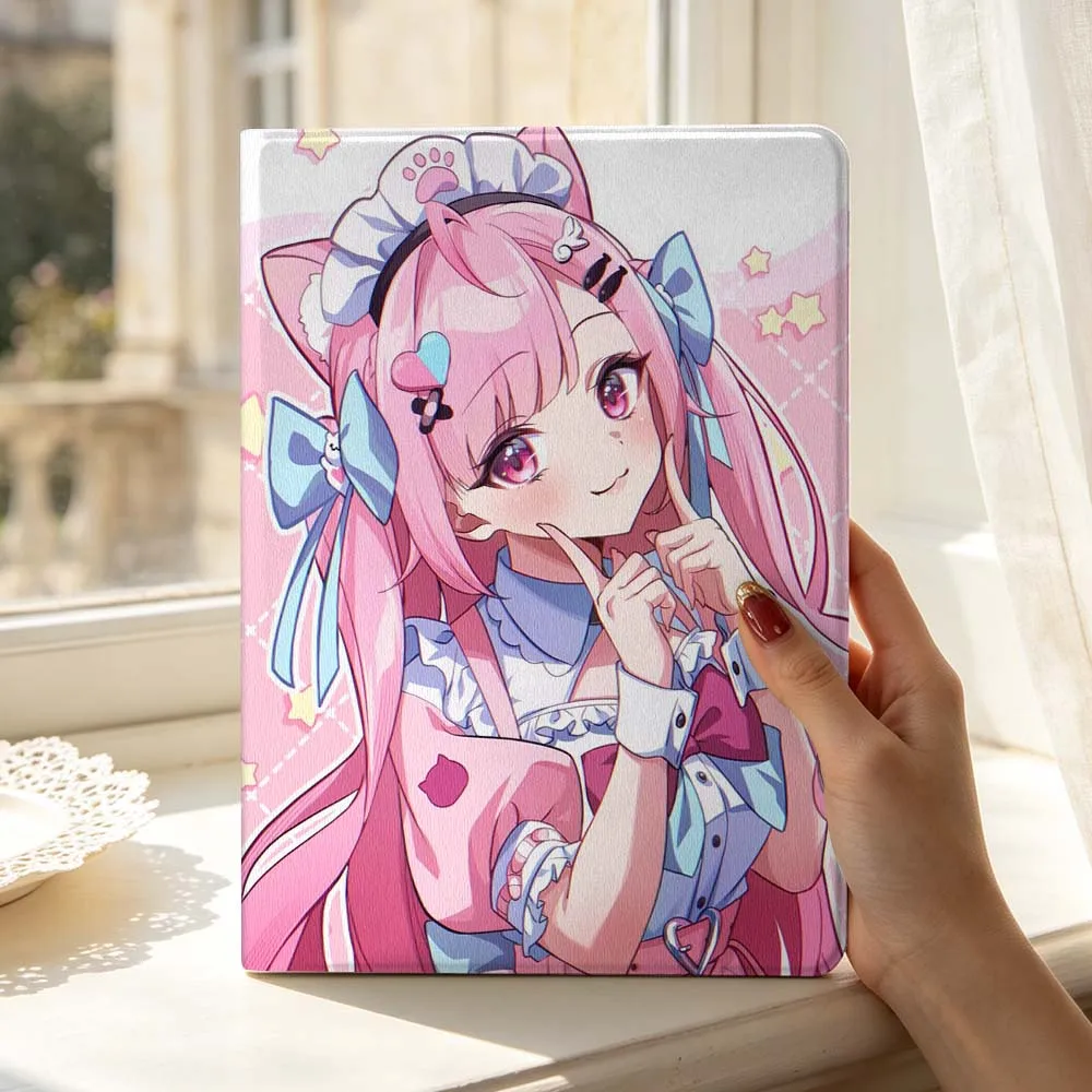 

Pink Anime Girl Soft For Samsung Galaxy Tab S11 S10 S9 S8 S7 S6 A9 A8 A11 Lite FE Plus Pen Tray Tablet Case