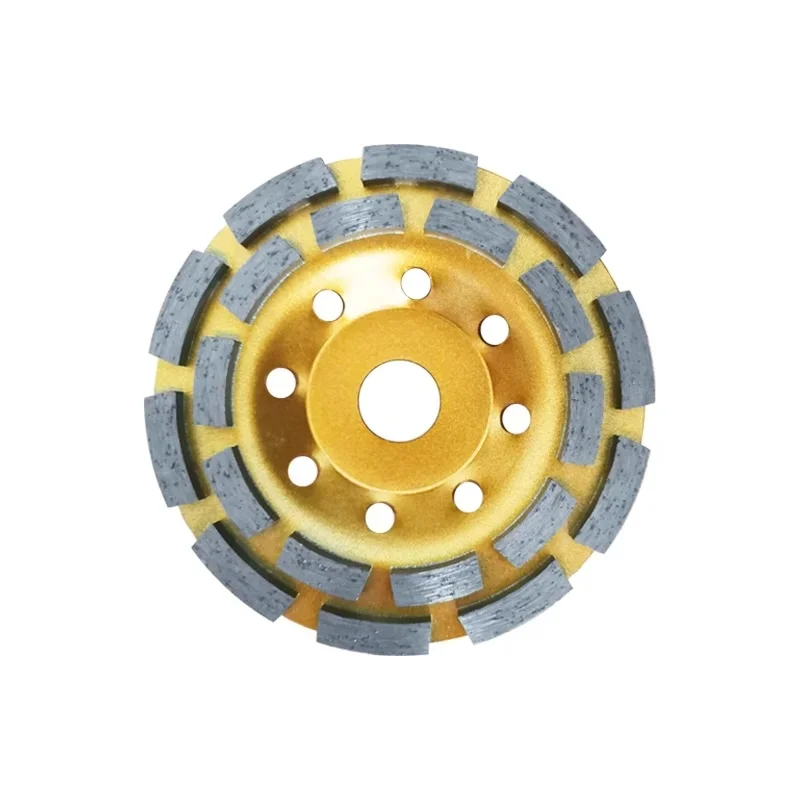 5" 6" 7"  Pro Diamond Double Row Cup Wheel Hard Concrete Field Stone Grinding